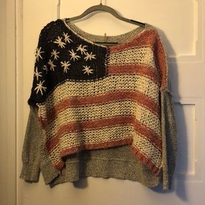 Free People American Flag Sweater.